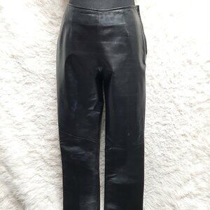 Danier Women's Black Leather Bootcut Pants Size US6